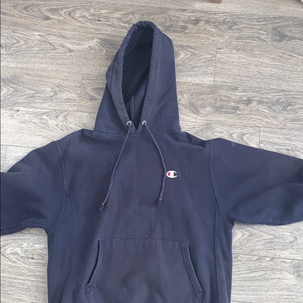 champion hoodie(navy)